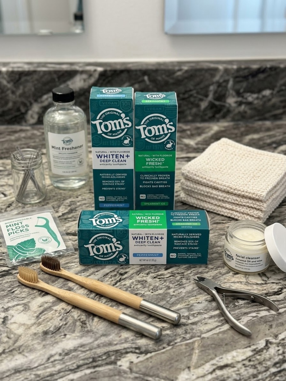 Peppermint & Spearmint Ice Whitening Toothpaste – Mint Green